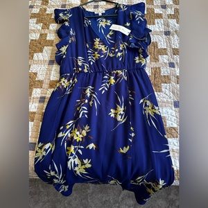 Blue floral dress